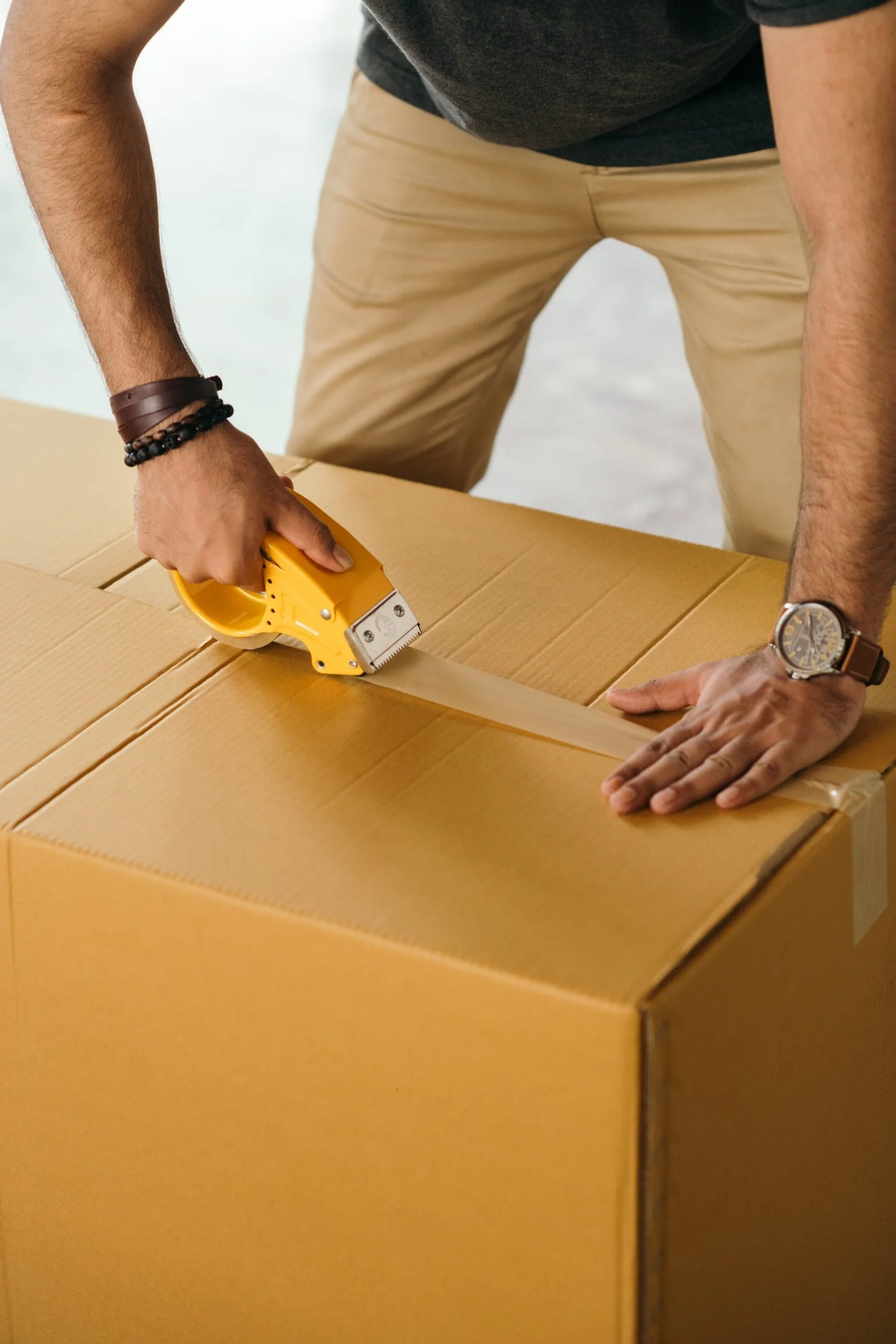 Packing a cardboard box securely for a move